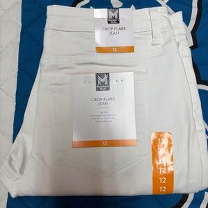 Members mark new woman’s White Crop Flare Jeans size 12